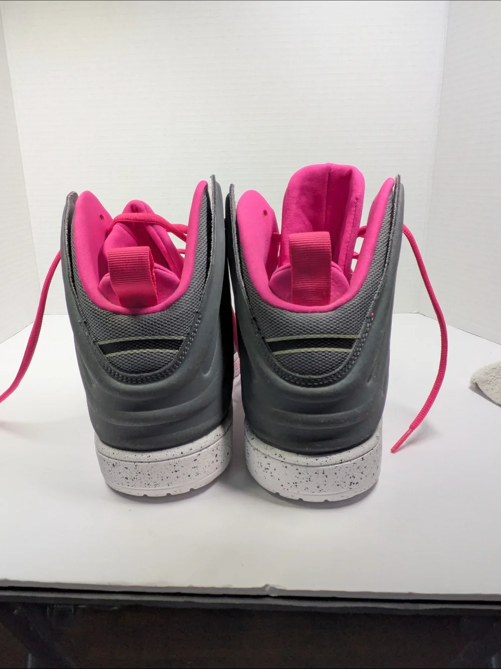 Nike Men's Gray and Pink High-Top Sneakers